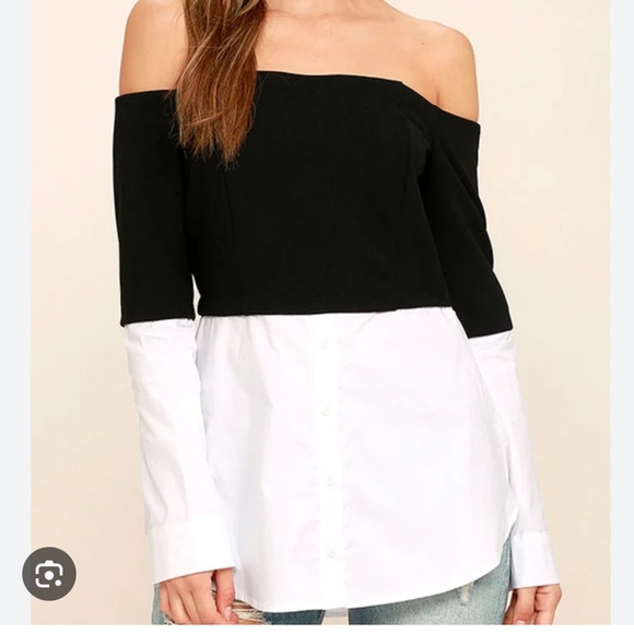 DO+BE Tops - Perfect condition! Elegant Black and White Top